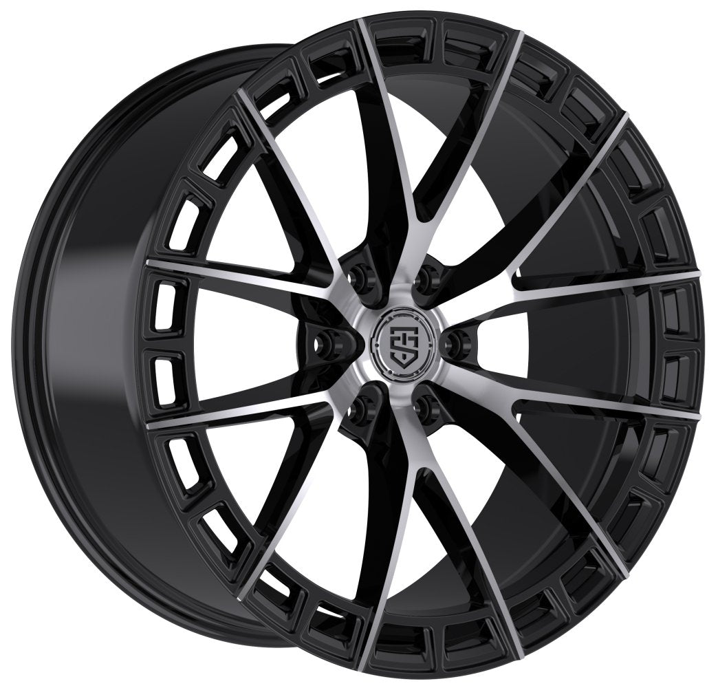 (Special Pricing) 22X10 TIS Motorsports 504MB Gloss Black Machined 6x135 24mm