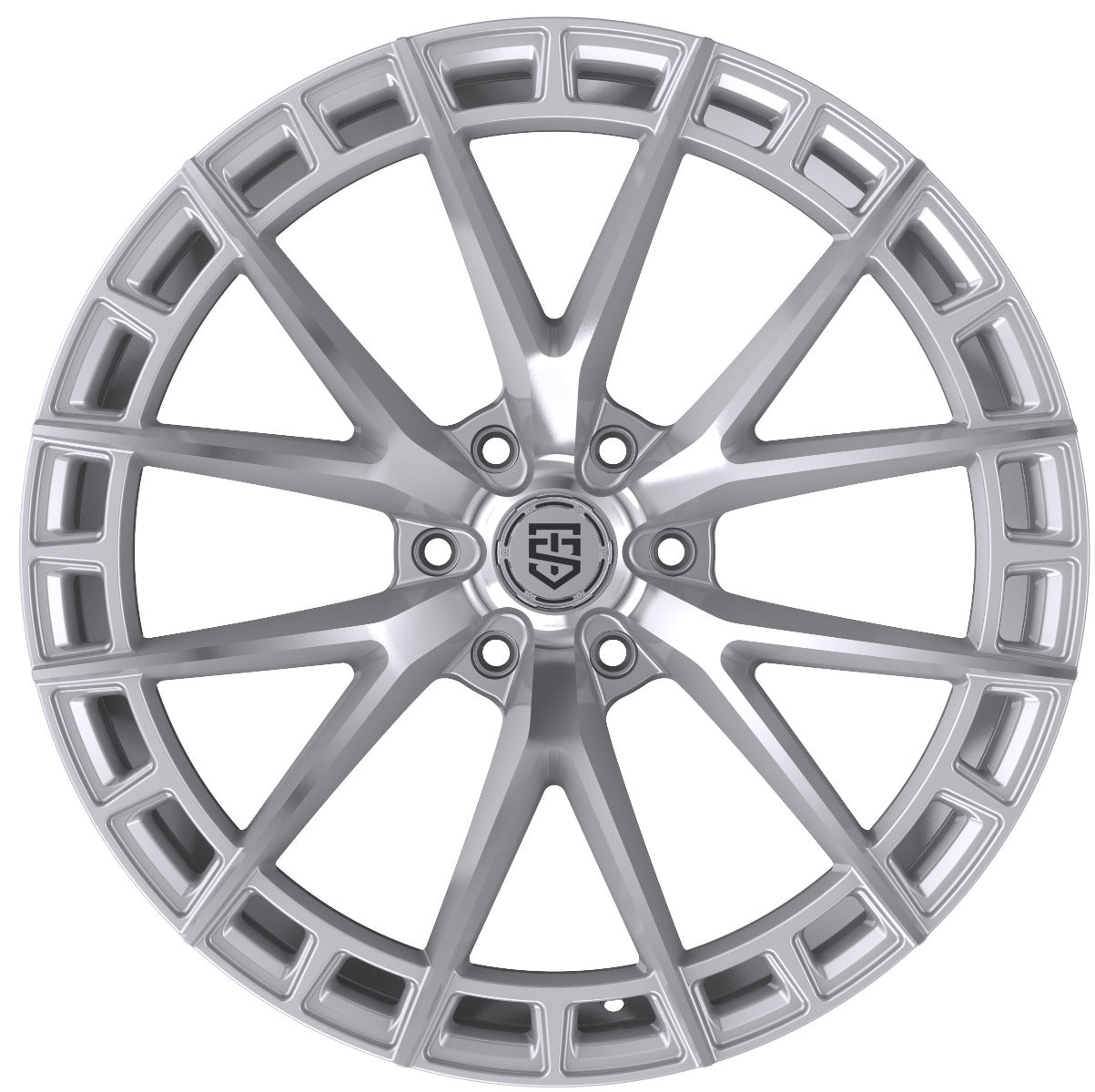 22X10 TIS Motorsports 504MB Silver Machined 6x5.5/139.7 24mm