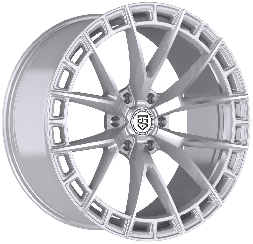 (Special Pricing) 22X10 TIS Motorsports 504MB Silver Machined 6x135 24mm