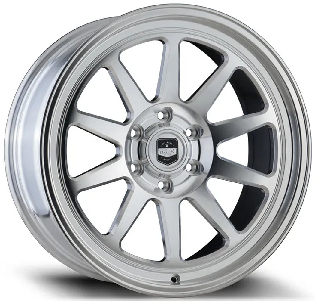 20x9 TREX Off-Road T100 Machined Clear (Fully Forged) 6x135 18mm - Flex Offroad