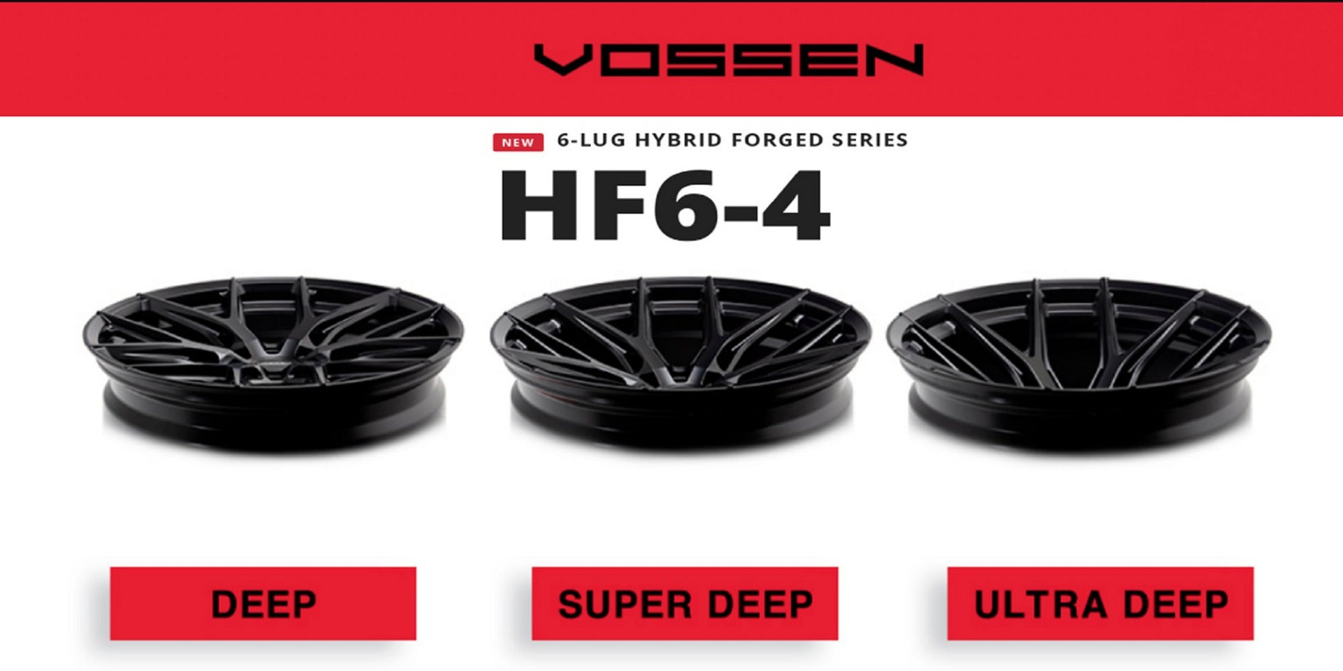 22x10 Vossen HF6-4 Satin Black (Hybrid Forged) (Super Deep Concave) 6x5.5/139.7 -18mm - Flex Offroad