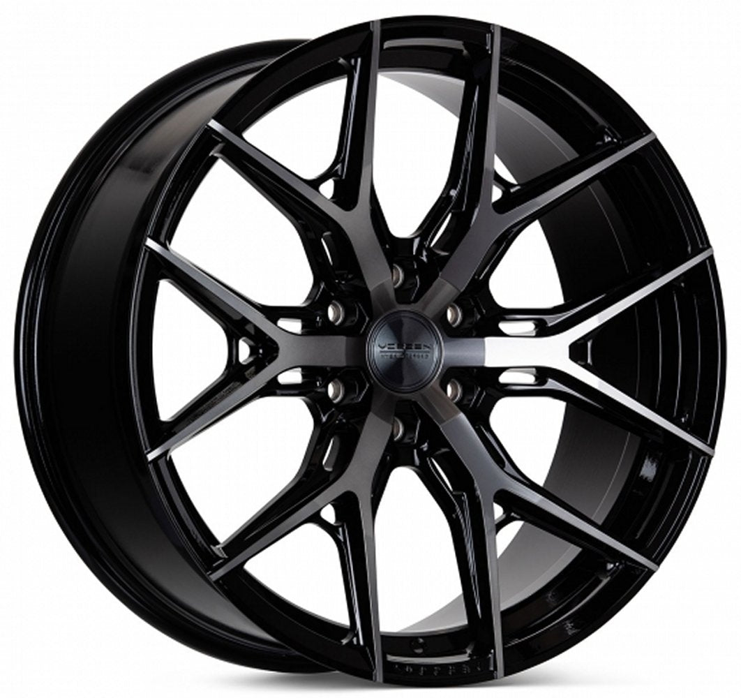 22x9.5 Vossen HF6-4 Gloss Black Tinted (Hybrid Forged) (Deep Concave) 6x5.5/139.7 20mm - Flex Offroad