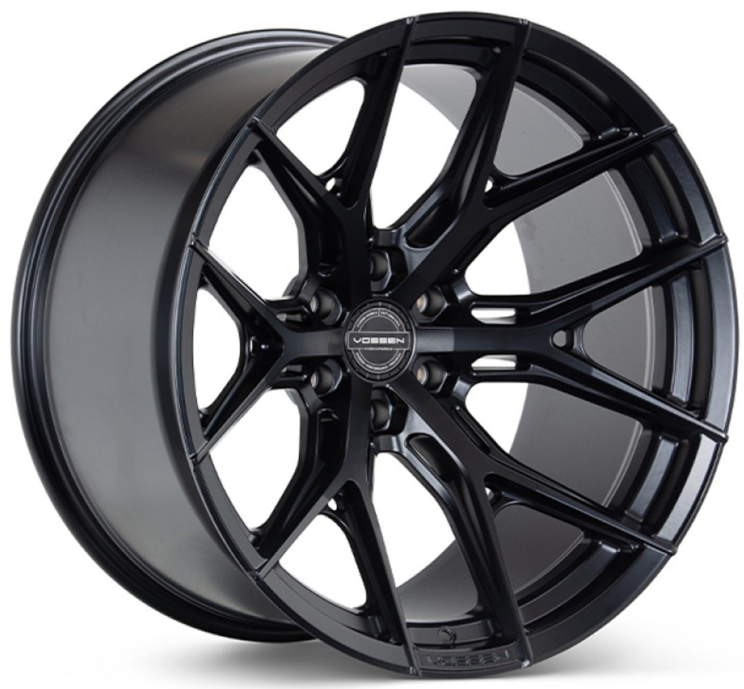 22x10 Vossen HF6-4 Satin Black (Hybrid Forged) (Super Deep Concave) 6x135 -18mm - Flex Offroad