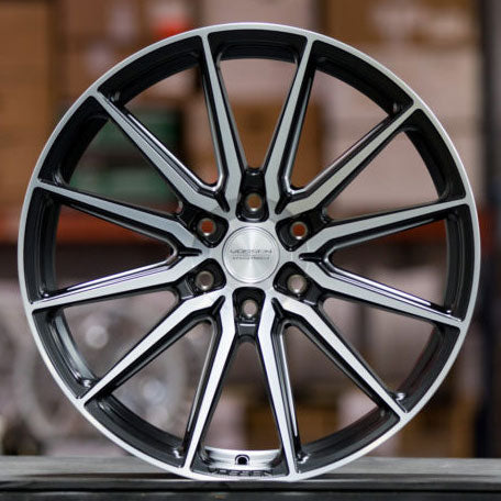 22x9.5 Vossen HF6-1 Matte Black w/ Brushed Face (Hybrid Forged) (Deep Concave) 6x135 20mm - Flex Offroad