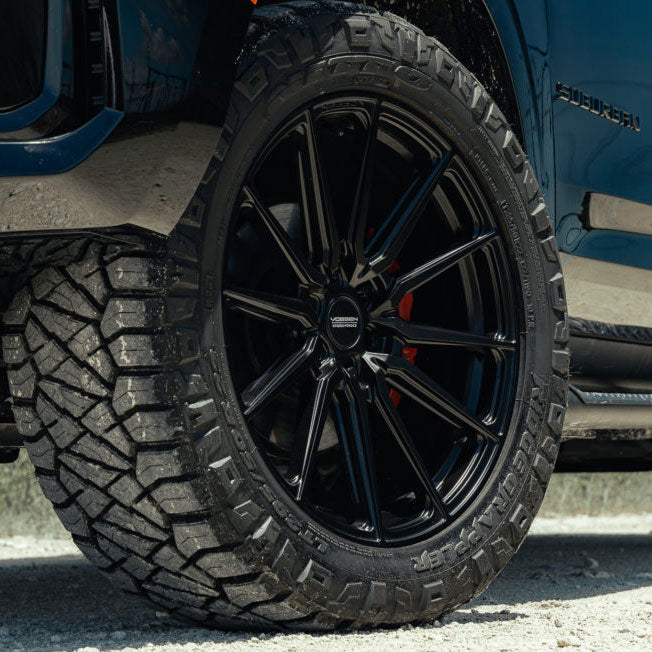 24x10 Vossen HF6-1 Satin Black (Hybrid Forged) (Deep Concave) 6x135 25mm - Flex Offroad