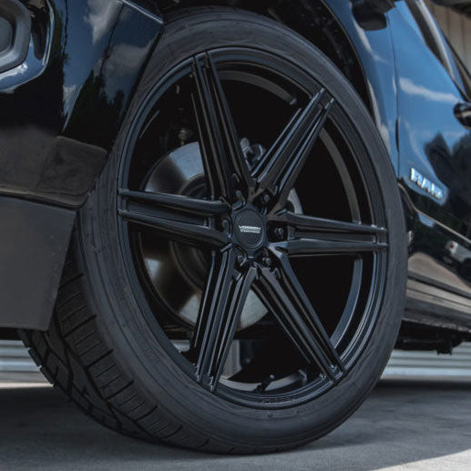 22x9.5 Vossen HF6-2 Satin Black (Hybrid Forged) (Deep Concave) 6x5.5/139.7 20mm - Flex Offroad