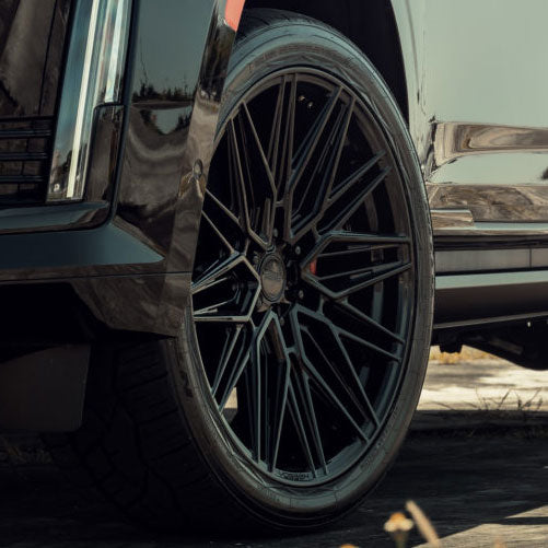 22x9.5 Vossen HF6-5 Gloss Black (Hybrid Forged) (Deep Concave) 6x5.5/139.7 20mm - Flex Offroad