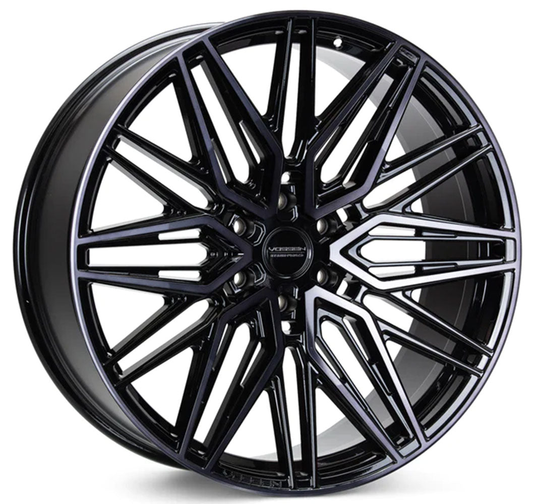 24x10 Vossen HF6-5 Gloss Black Tinted (Hybrid Forged) (Deep Concave) 6x135 35mm - Flex Offroad
