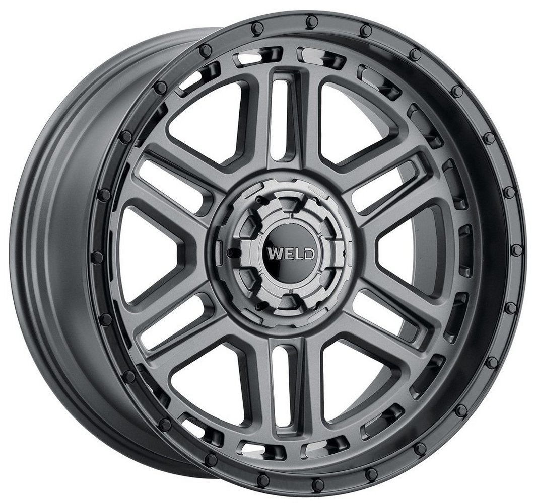 20x9 Weld Off-Road Crux W221 Satin Gunmetal w/ Satin Black Lip (Rotary Forged) 6x135 6x5.5/139.7 0mm - Flex Offroad