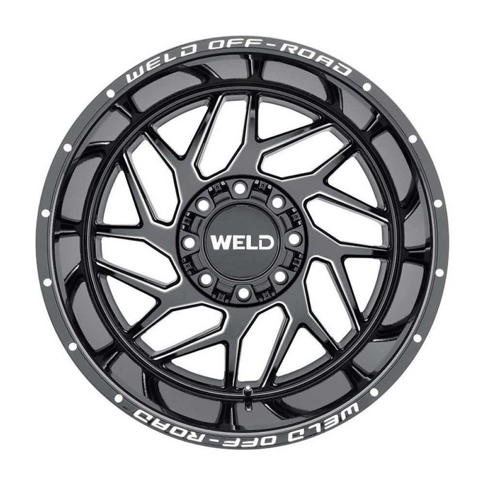 20x12 Weld Off-Road Fulcrum W117 Gloss Black Milled (* May Require Trimming) (Rotary Forged) 6x135 6x5.5/139.7 -44mm