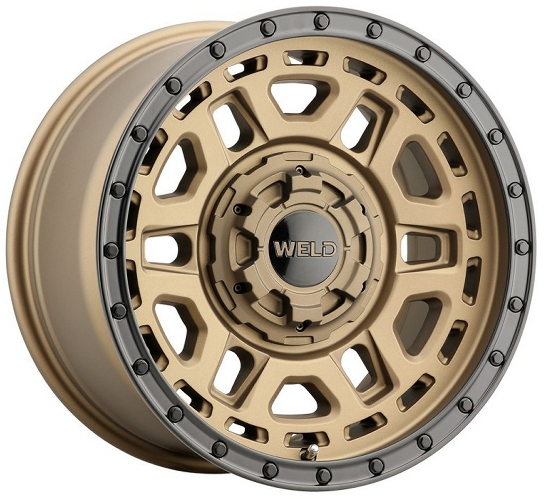 17x9 Weld Off-Road Crux W120 Satin Bronze w/ Satin Black Lip (Rotary Forged) 5x4.5/114.3 5x5/127 -35mm - Flex Offroad
