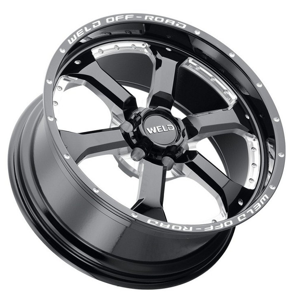 20x10 Weld Off-Road Granada Six W125 Gloss Black Milled (Rotary Forged) 6x5.5/139.7 -18mm - Flex Offroad
