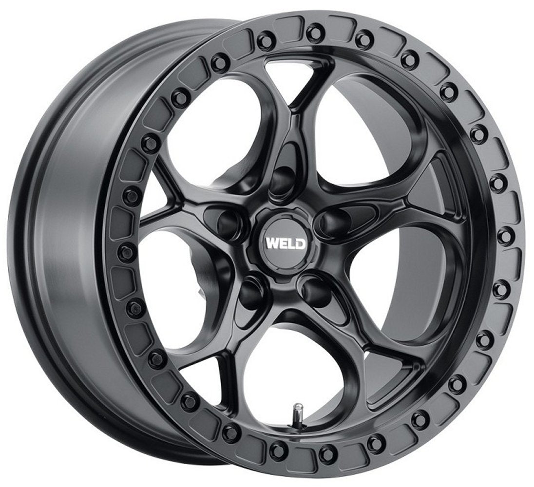 17x9 Weld Off-Road Ledge Beadlock W901 Satin Black (True Beadlock) (Rotary Forged) 5x5/127 -12mm - Flex Offroad
