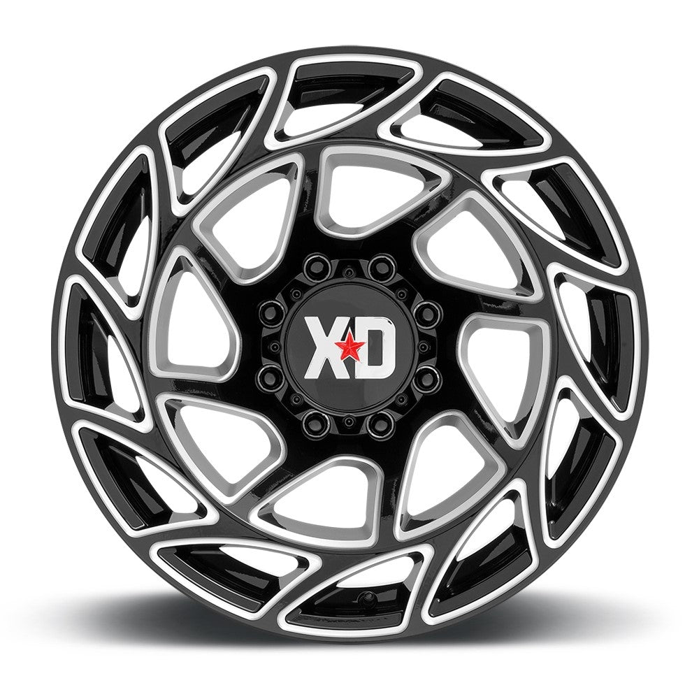 (Clearance - No Returns) 22x12 XD Series XD860 Onslaught Gloss Black Milled (* May Require Trimming) 5x5/127 -44mm - Flex Offroad