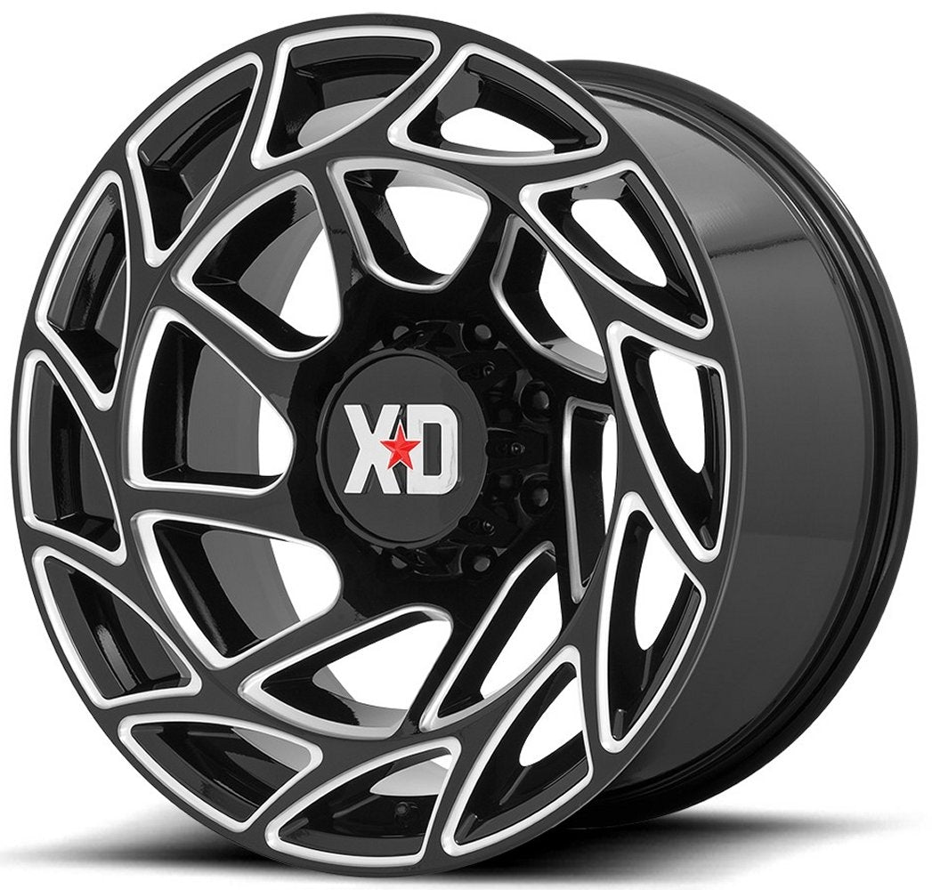 (Clearance - No Returns) 22x12 XD Series XD860 Onslaught Gloss Black Milled (* May Require Trimming) 5x5/127 -44mm - Flex Offroad