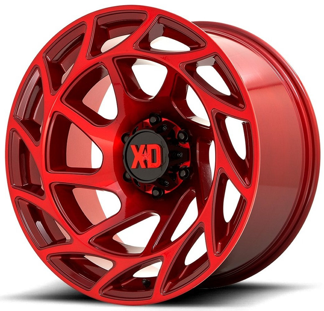 (Clearance - No Returns) 22x12 XD Series XD860 Onslaught Candy Red  (* May Require Trimming) 5x5/127 -44mm - Flex Offroad