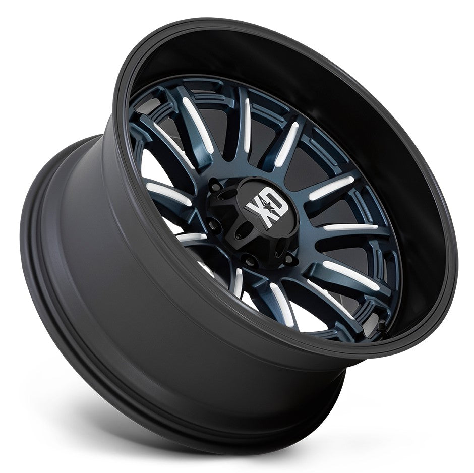 (Clearance - No Returns) 20x9 XD Series XD865 Metallic Blue Milled w/ Black Lip 5x150 18mm - Flex Offroad