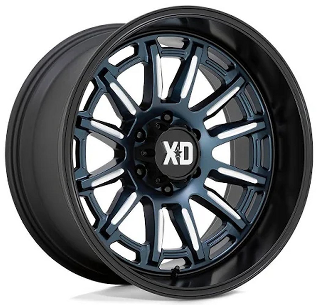 (Clearance - No Returns) 20x9 XD Series XD865 Metallic Blue Milled w/ Black Lip 5x150 18mm - Flex Offroad