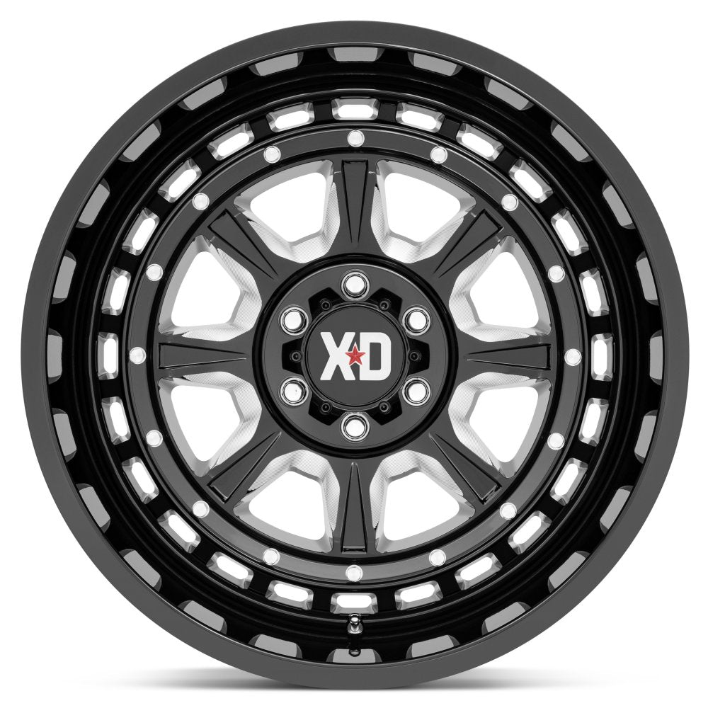 (Clearance - No Returns) 20x10 XD Series XD866 Gloss Black Milled 6x135 -18mm - Flex Offroad