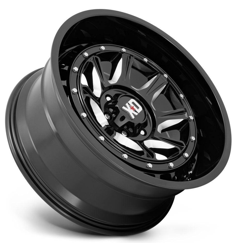 (Clearance - No Returns) 20x10 XD Series XD866 Gloss Black Milled 6x135 -18mm - Flex Offroad