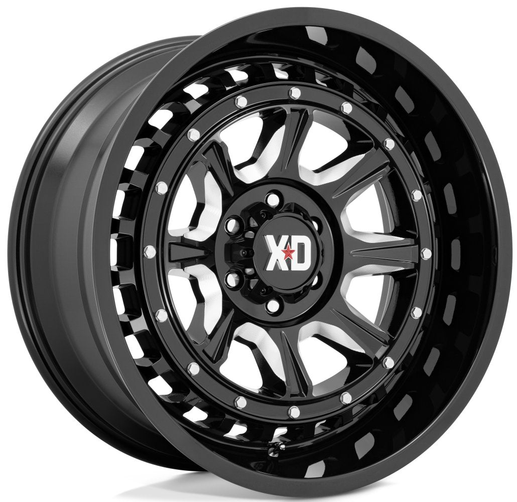 (Clearance - No Returns) 20x10 XD Series XD866 Gloss Black Milled 6x135 -18mm - Flex Offroad