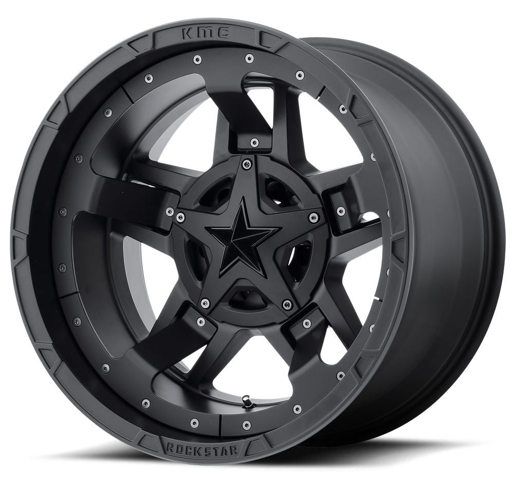 18x9 XD Series XD827 Rockstar III All Matte Black 5x4.5/114.3 5x5/127 0mm - Flex Offroad