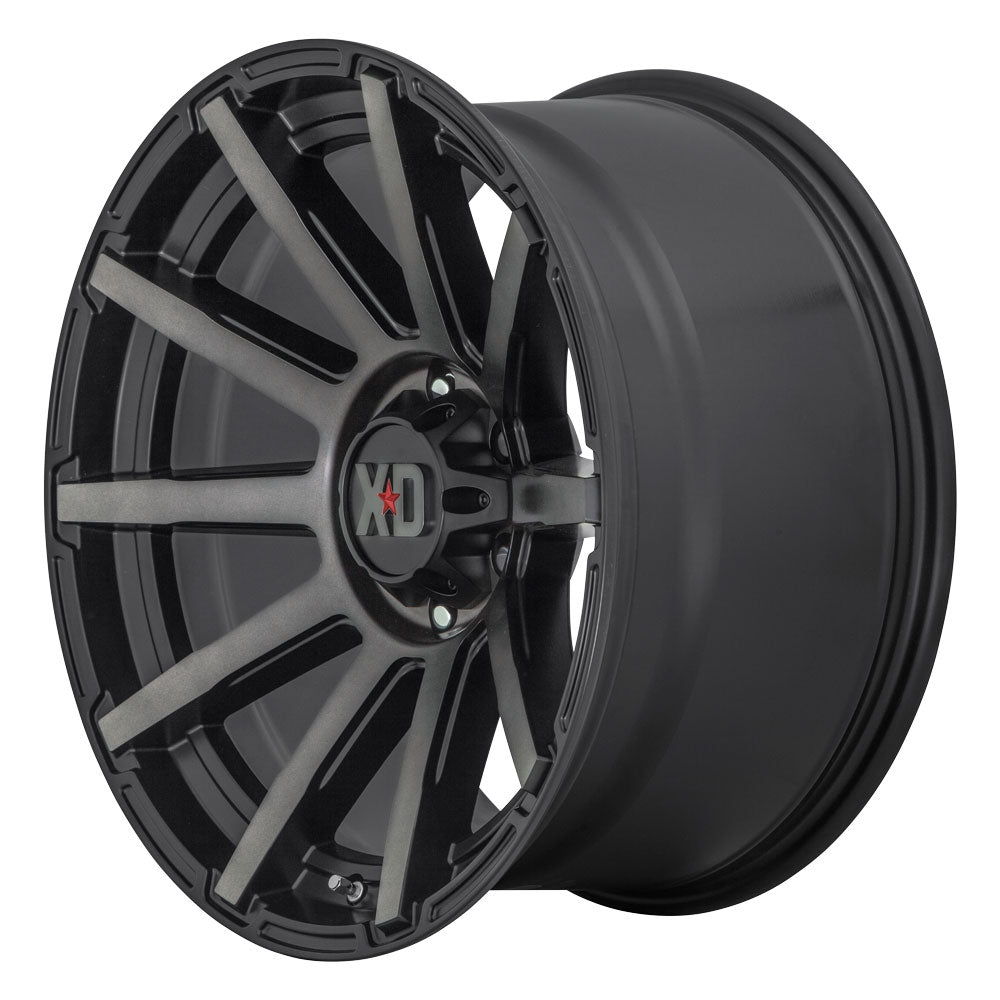 (Clearance - No Returns) 20x10 XD Series XD847 Outbreak Satin Black w/ Gray Tint 5x5/127 12mm - Flex Offroad