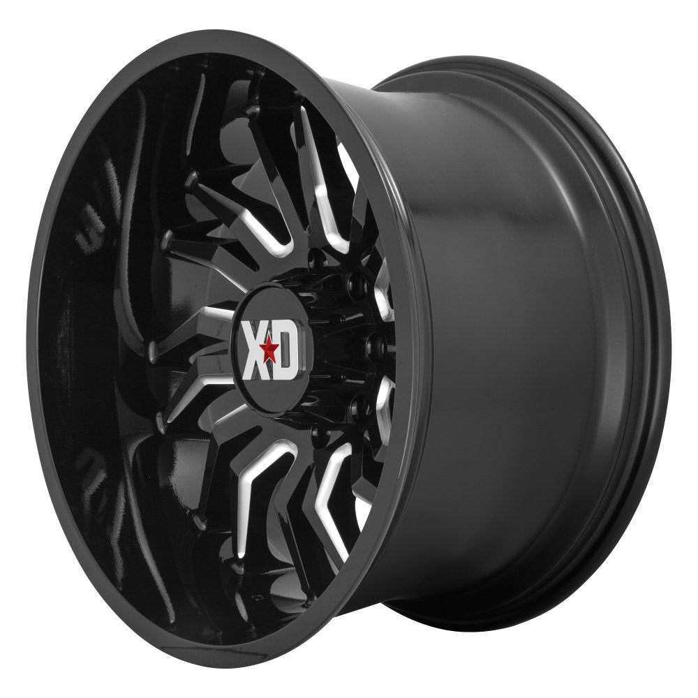 (Clearance - No Returns) 22x10 XD Series XD858 Tension Gloss Black Milled 5x5/127 -18mm - Flex Offroad