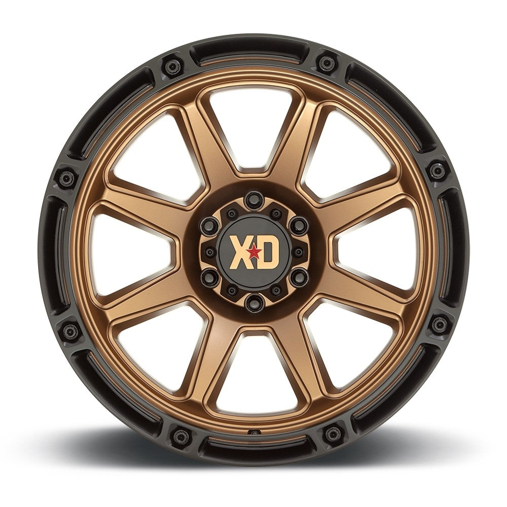 (Clearance - No Returns) 20x10 XD Series XD863 Titan Matte Bronze w/ Black Lip 5x5/127 -18mm