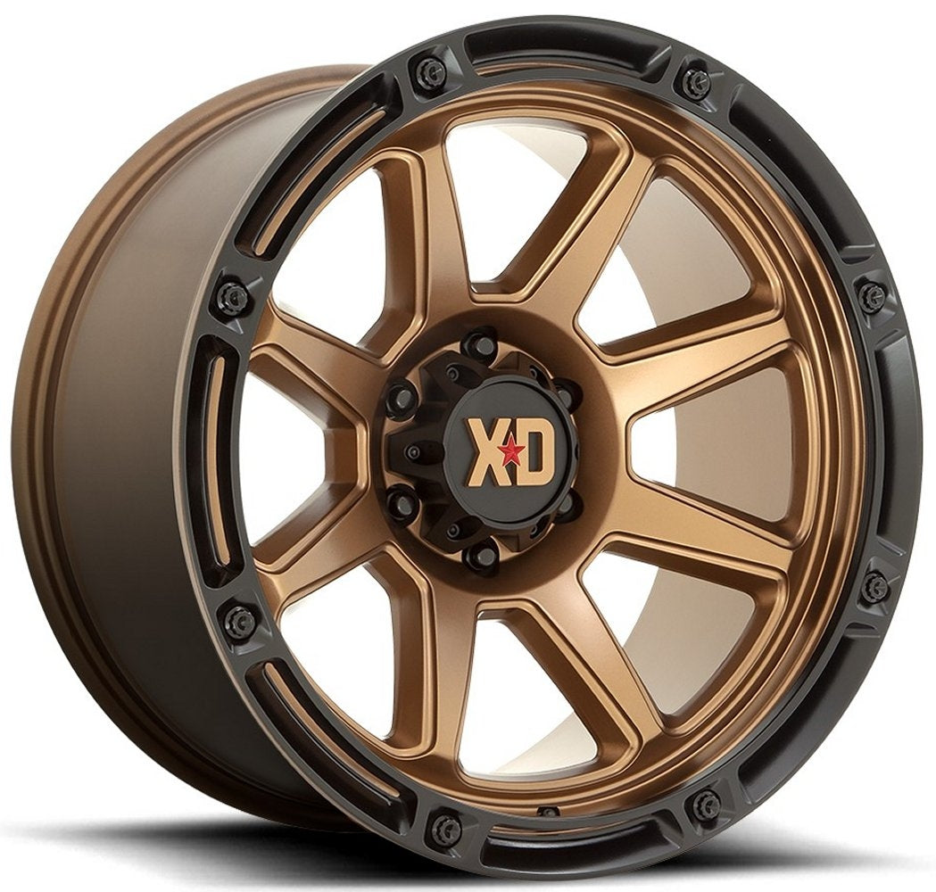 (Clearance - No Returns) 20x10 XD Series XD863 Titan Matte Bronze w/ Black Lip 5x5/127 -18mm